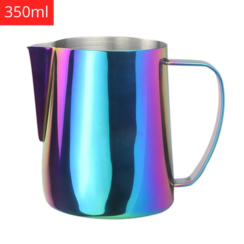 Stainless Steel Milk Frothing Jug - Rainbow / 350mL