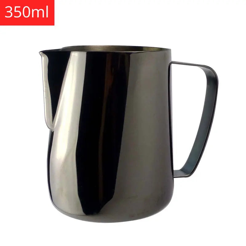 Stainless Steel Milk Frothing Jug - Black / 350mL