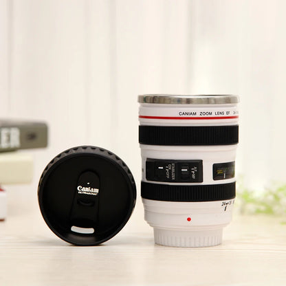 Stainless Steel Camera Lens Coffee Mug