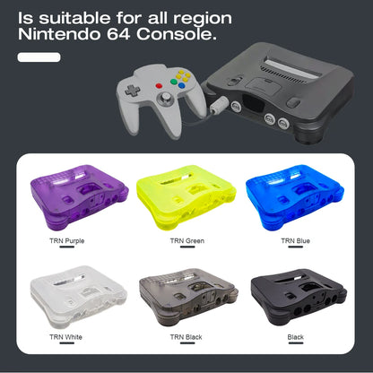 Replacement Plastic Shell Translucent Case for Nintendo 64