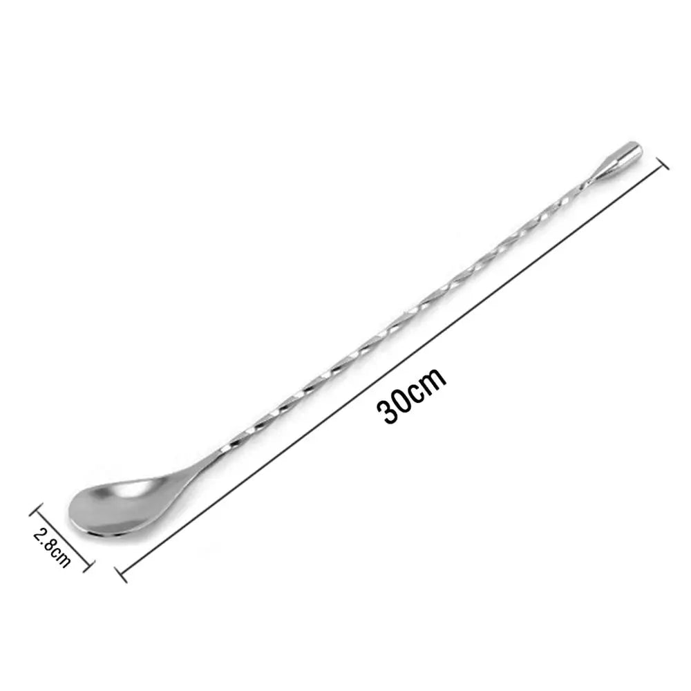 Long Handle Splendid Stainless Steel Spoon - silver / China