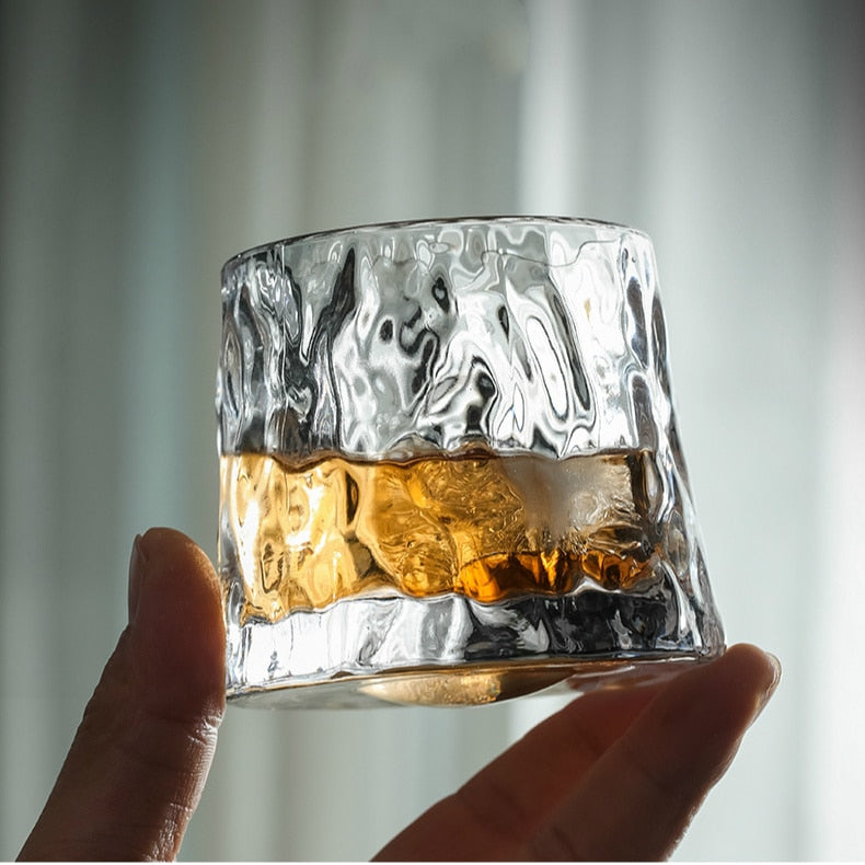 Crystal Whiskey Spinner Glass -