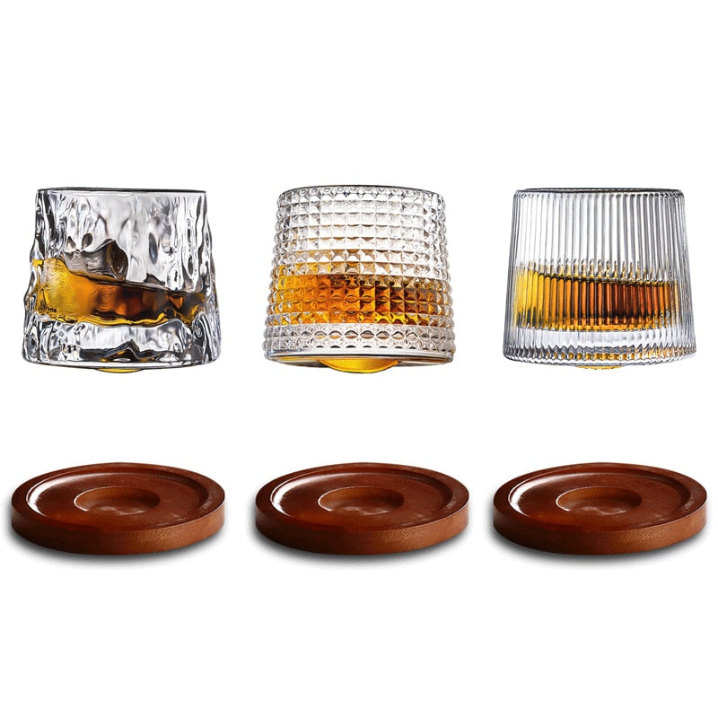 Crystal Whiskey Spinner Glass -