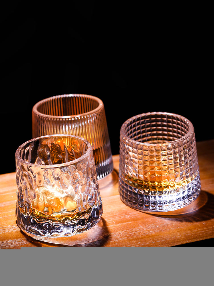 Crystal Whiskey Spinner Glass -