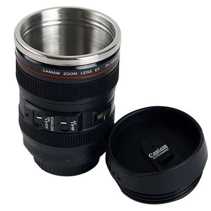 Stainless Steel Camera Lens Coffee Mug