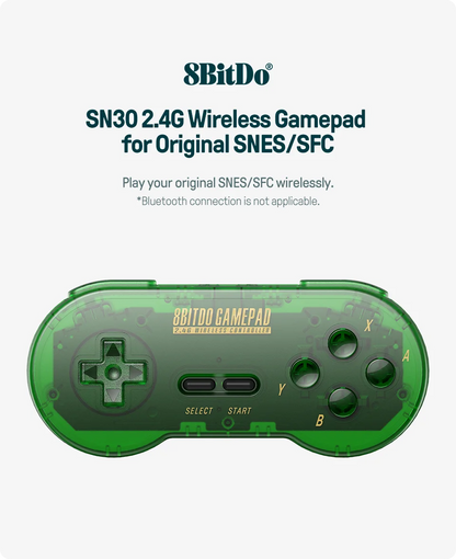 8BitDo SN30 2.4G Wireless Gamepad for Original SNES/SFC (Jade Green)