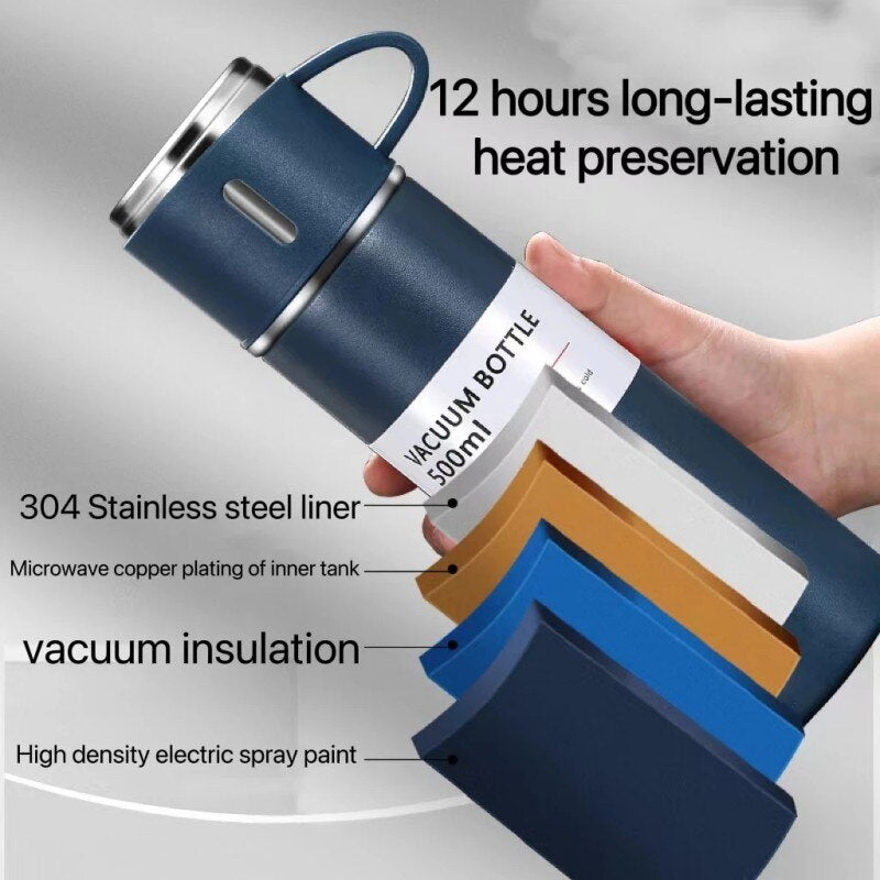 Stainless Steel Thermal Vacuum Flask Set -