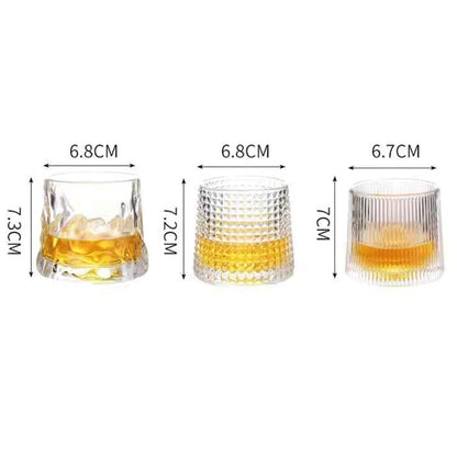 Crystal Whiskey Spinner Glass -