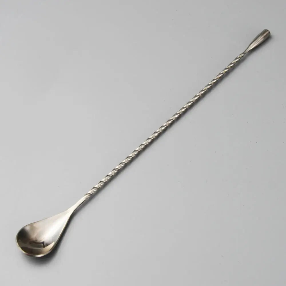 Long Handle Splendid Stainless Steel Spoon - Silver / China