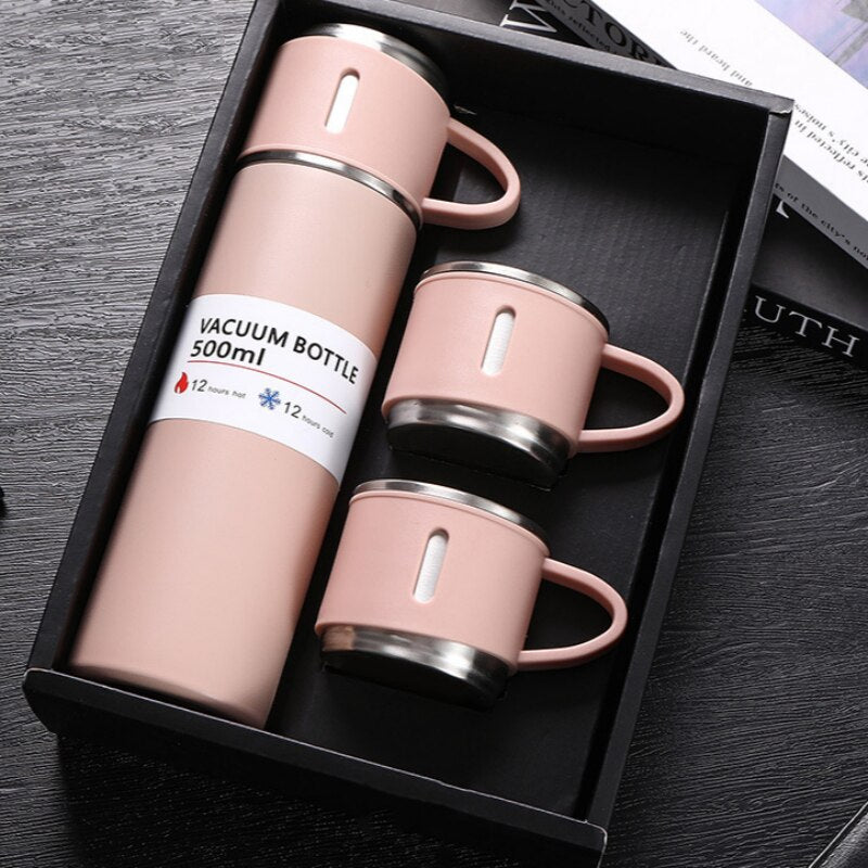 Stainless Steel Thermal Vacuum Flask Set -