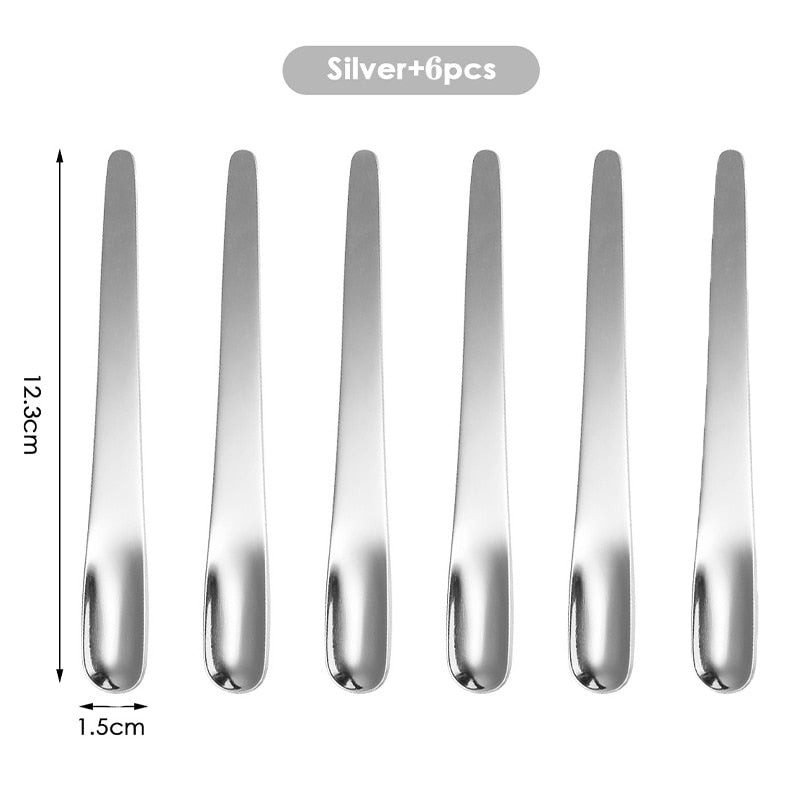 Stainless Steel Flat Spoon (6 Pack) - Silver