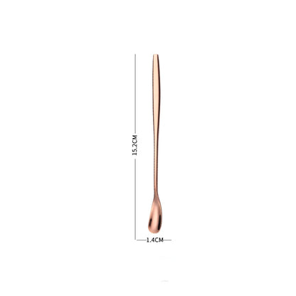 Stainless Steel Long Handle Stirring Spoon - Rose Gold